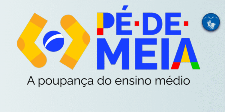 Logo do programa Pé de Meia 2025, que representa um programa de poupança para jovens com novas regras e benefícios aumentados.