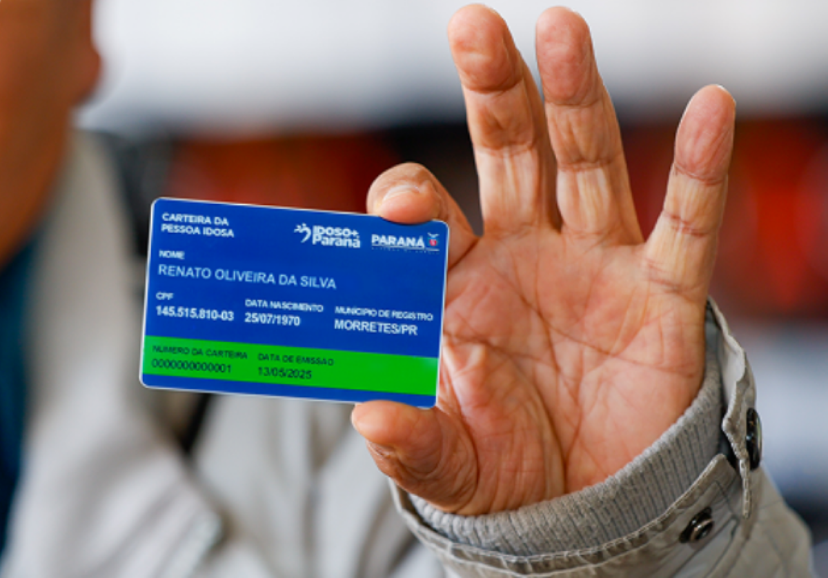Carteira do Idoso 2025, com informações pessoais e data de emissão, que concede benefícios e acessibilidade para viagens gratuitas no Brasil.