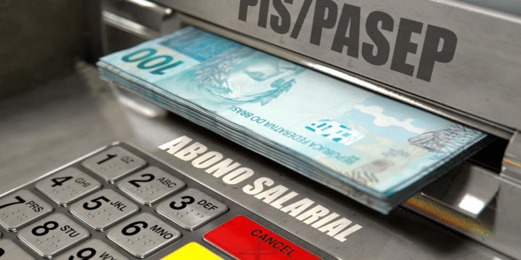 Notas de reais com destaque para o pagamento do abono salarial PIS/PASEP em junho de 2025