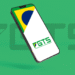 Como sacar o FGTS em 2025? 12 Imagem representativa sobre como sacar o FGTS em 2025, mostrando um celular com o logo do FGTS e a bandeira do Brasil.