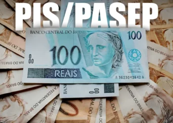 Imagem ilustrativa sobre valores a receber do PIS/Pasep, destacando cédulas de R$ 100.