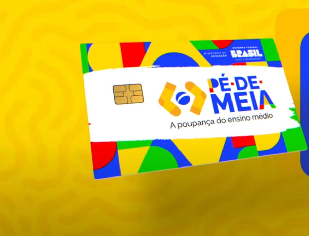 Cartão do programa Pé-de-Meia para jovens garantir até R$ 9.200 para estudos.