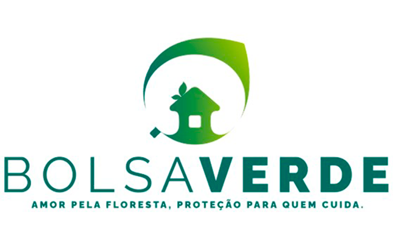 Logotipo do programa Bolsa Verde com o slogan oficial do benefício