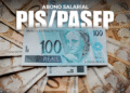 Fundo PIS/Pasep: nova rodada de pagamentos acontece no dia 25 de julho 5 Notas de 100 reais sobre cédulas de 50 reais com destaque para abono salarial PIS/Pasep