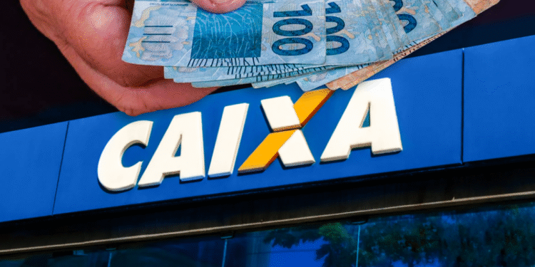 Logotipo da Caixa Econômica Federal com texto sobre o pagamento do Pé de Meia.