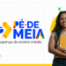 Pé-de-Meia: é possível receber o pagamento mesmo sem conta no Caixa Tem? 12 Imagem da campanha Pé de Meia com uma estudante segurando um livro, destacando a poupança para o ensino médio.
