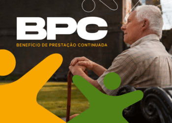 Imagem ilustrativa sobre o Benefício de Prestação Continuada (bpc), com um idoso segurando uma bengala e contemplando o ambiente.