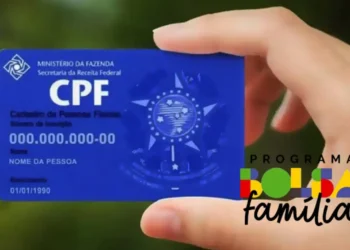 Cartão CPF com logo do Programa Bolsa Família