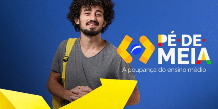 Programa Pé-de-Meia oferece bônus de R$ 200 para participantes do Enem 1 Jovem estudante sorrindo com mochila amarela ao lado do logo do Programa Pé-de-Meia, que oferece bônus de R$ 200 para participantes do Enem, com seta ascendente simbolizando incentivo ao ensino médio.